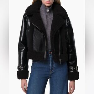 NWOT Apparis Jay Faux Leather Black Jacket
